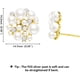 thumbnail image 2 of arete de tuerca con perlas blancas, circonitas cúbicas de estrella completa, para mujer, chap en oro de 14 quilates, arete de plata 925, hipoalergénicos, joyería de moda, 2 of 3
