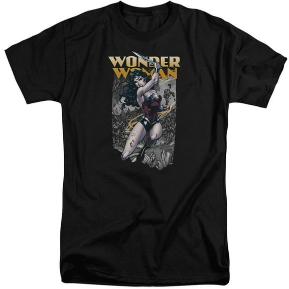 JLA Justice League Wonder Slice S/S Adult Tall Black