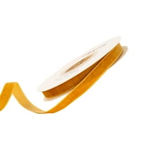 Comefolife Gold Velvet Ribbon, 21 FT Single Faced Red Ribbon for Gift Wrapping, Bow Making, Christmas Tree Decorations, Wreath Making and DIY Crafts