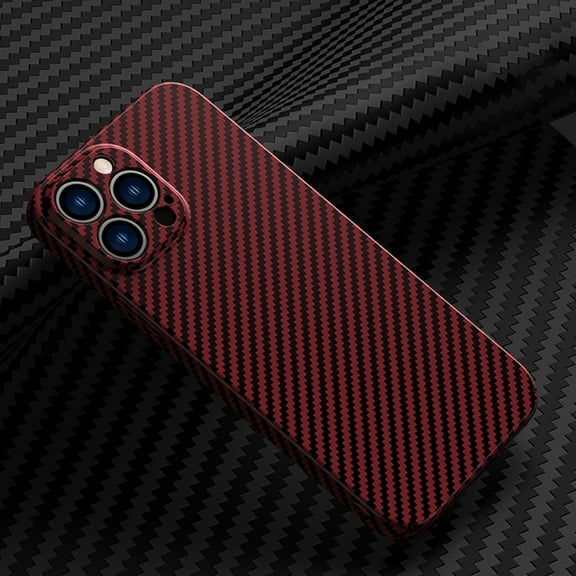 Allytech for iPhone 11 Pro Max,Carbon Fiber Rigid PC Back and Soft TPU Ultra Slim Shockproof  cover for iPhone 11 Pro Max 6.5 inch,Winered