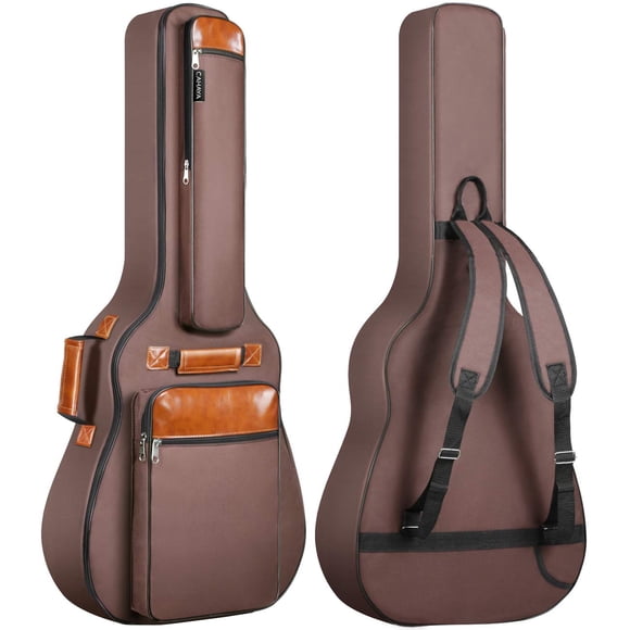 CAHAYA Guitar Bag Acoustic Full Size Oxford Cloth Water-Resistant Backpack with Thick Padding Multi-Pockets Gig Bag 40 41 42 inch