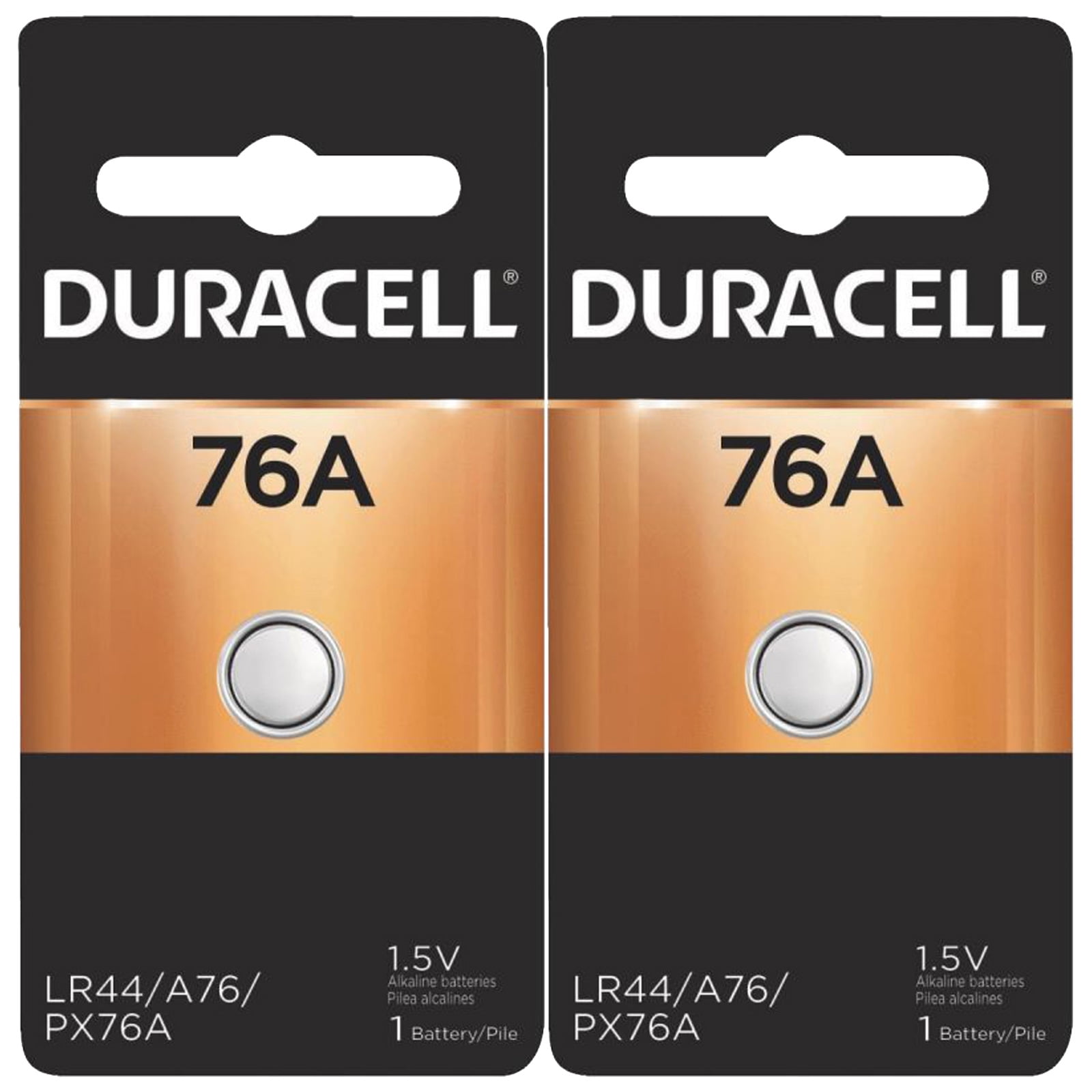 kommando nedenunder peeling 2x Duracell 76A 1.5V Alkaline Battery Replacement LR44,CR44,SR44,AG13,A76,PX76  - Walmart.com