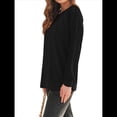 thumbnail image 3 of Camisas de Larga para Mujer, Blusas de Encaje, Ropa Informal de Negocios, Moda de Otoño, Blusas Tejidas Y2k Negro M, 3 of 8