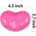 thumbnail image 2 of Nvzi -b Silicone Gel Wrist Rest Heart-Shaped Translucence Ergonomic Mouse Pad Cool Hand Pillow Effectively Wrist Fatigue(Pink), 2 of 3