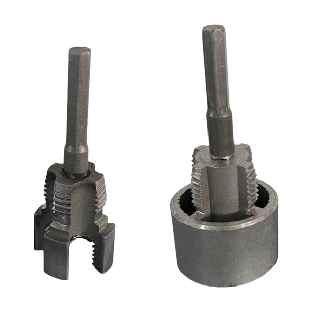 Roscador de tubos, herramientas de fontanería, práctico, multifunción, de roscas internas y externas para taladro eléctrico para reparación. 4 puntos y 6 puntos