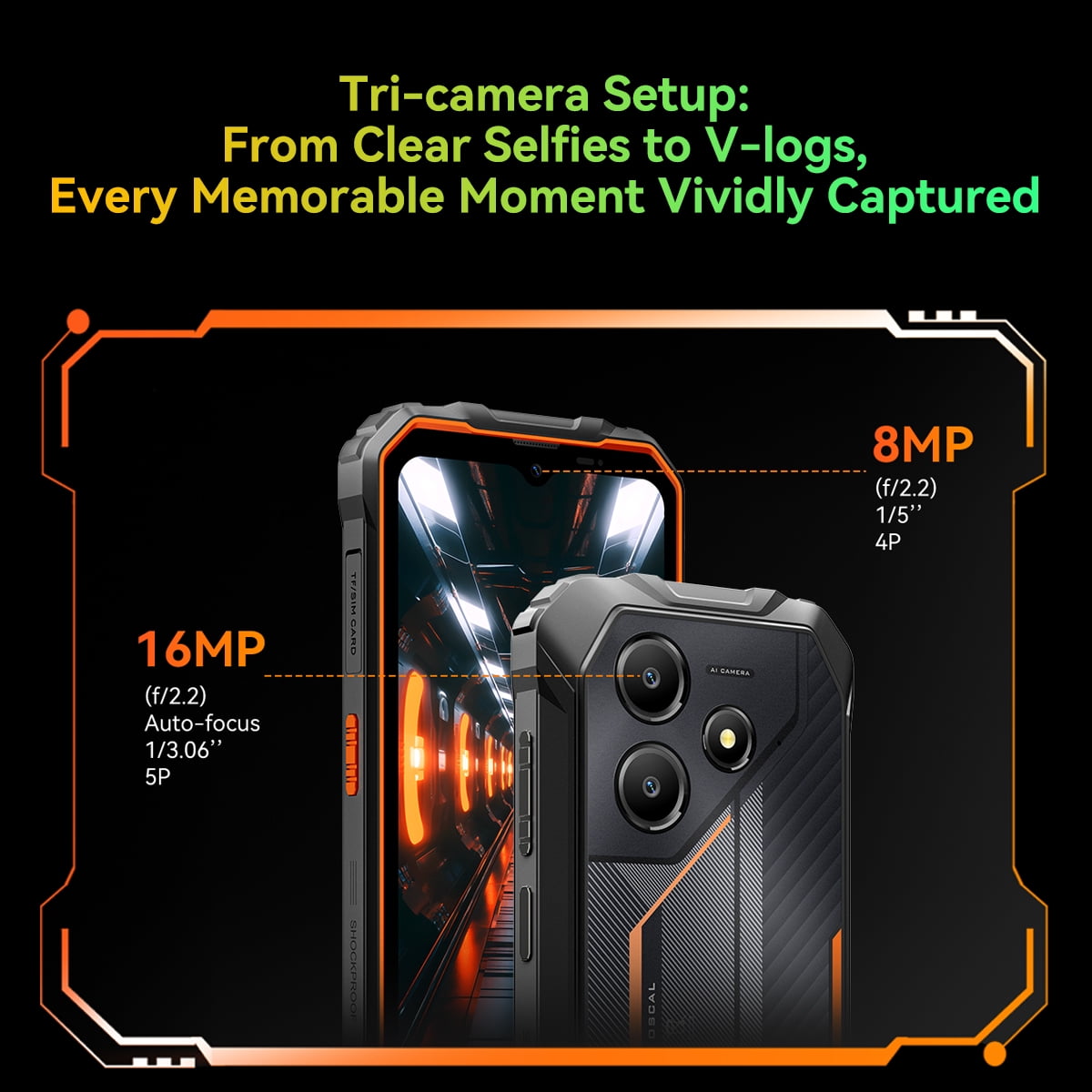 OSCAL Marine 2 Rugged Phone (2025),11000mAh Rugged Smartphone, NFC