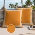 thumbnail image 3 of Orange Greek Key Outdoor Pillow Covers 24x24 Set of 2,Waterproof Patio Throw Pillowcase Protectors,White Greece Ancient Farmhouse Geo Decorative Pillow Shams Cushion Covers for Seat Bed Couch Sofa, 3 of 8