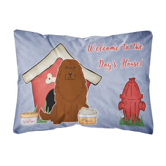 Carolines Treasures BB2804PW1216 Dog House Collection Caucasian Shepherd Dog Canvas Fabric Decorative Pillow  12H x16W