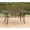 thumbnail image 2 of International Caravan Mandalay Iron Outdoor Dining Table-Color:Verdi Green,Size:60"L x 39"W x 29"H, 2 of 5