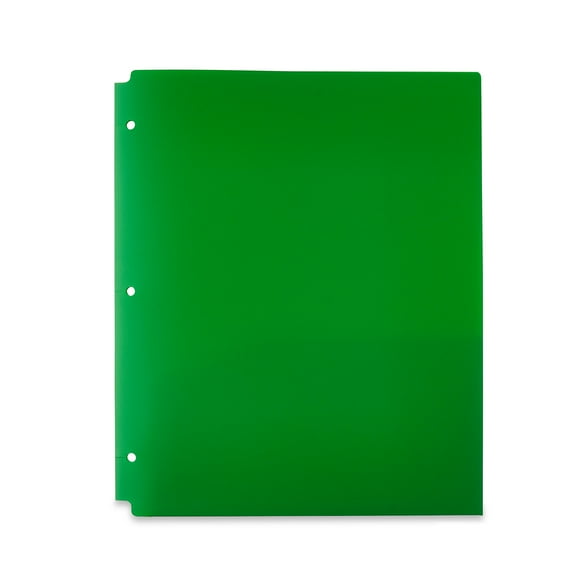 Pen+Gear 2-Pocket Poly Folders, Green, 9.4" x 11.4", 50 Pack