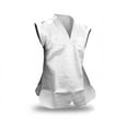 thumbnail image 2 of Taekwondo Sleeveless Uniform Gi Top, Martial Arts Kimono V-Neck Karate Taekwondo Jacket (White, 0), 2 of 3