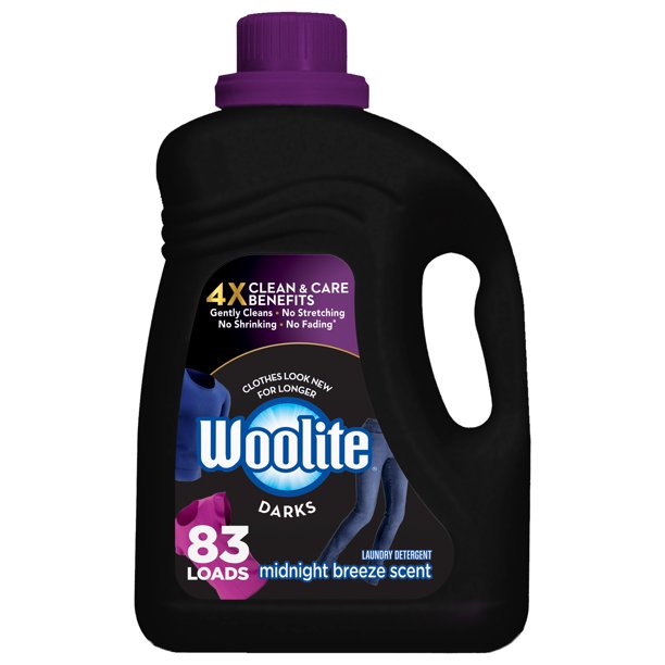 Woolite DARKS Liquid Laundry Detergent, Midnight Breeze Scent, 83 Loads