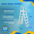 thumbnail image 5 of Blue Wave Marbella 15-ft x 30-ft Oval 52-in Deep Above Ground Swimming Pool 6in Top Rail Metal Wall Swimming Pool Package, 5 of 7