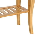 thumbnail image 5 of CoSoTower Long Bamboo Shower Bench Seat, 20" Wooden Spa Shower Stool with Underneath Storage Shelf Shoe Organizer, 5 of 9