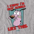 thumbnail image 2 of Courage The Cowardly Dog Not Gonna Like Women's T Shirt, Athletic Heather, Medium, 2 of 6