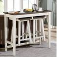 thumbnail image 5 of Furniture of America Tryst 3-Piece Wood Bar Table Set, White and Gray, 5 of 5