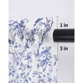 thumbnail image 6 of Blue Botanical Curtains 45 Inch Length, Sheer Curtains for Bedroom Living Room Window Elegant Watercolor Botanical Birds Rod Pocket Voile Drapes Kitchen Curtains Small Half Window 52"x45" 2 Panels, 6 of 6