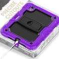 thumbnail image 4 of FJLBDE Case for iPad Mini 7 A17 Pro 2024/Mini 6 2021 8.3 Inch 7th/6th Gen, Rugged Shockproof Tablet Cases Cover with Kickstand Shoulder Strap, Purple, 4 of 7