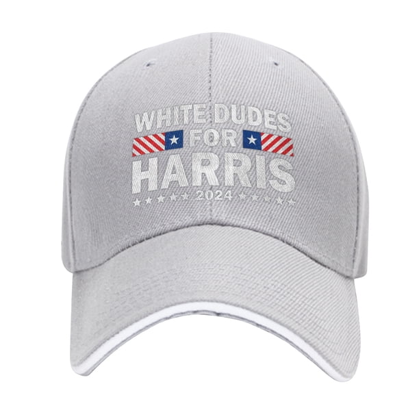 Trucker Hat Harris 2024 Dudes For Ajustable para Al Aire Libre Blanco
