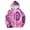 Hot Pink, variant on Kid's Hoodies Tie Dye Printed Hooded Full Zippper Jacket with Pocket Trendy Casual Athletic Outwear