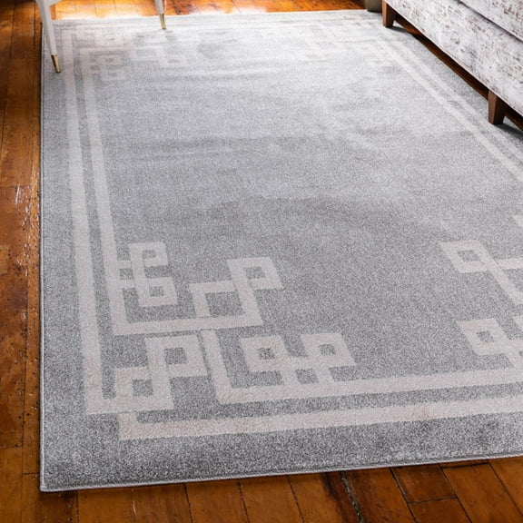 Unique Loom Athens Collection Area Rug - Geometric (5' 3" x 8' Rectangle Gray/Beige)