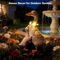 thumbnail image 6 of Porch Goose Statue Outdoor, Solar Garden Statue Goose Figurine Lights Outdoor Waterproof, Resin Outdoor Sculpture for Yard Porch Patio Lawn Garden Decor, Unique Gifts for Mom Grandma Women, 6 of 7