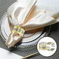 thumbnail image 4 of Oleegame 2PC Stainless Steel Cutlery Set 6PC Rings Buckle Dinners Napkin Weddings For Party Metal Festivals Kitchen，Dining & Bar, 4 of 9