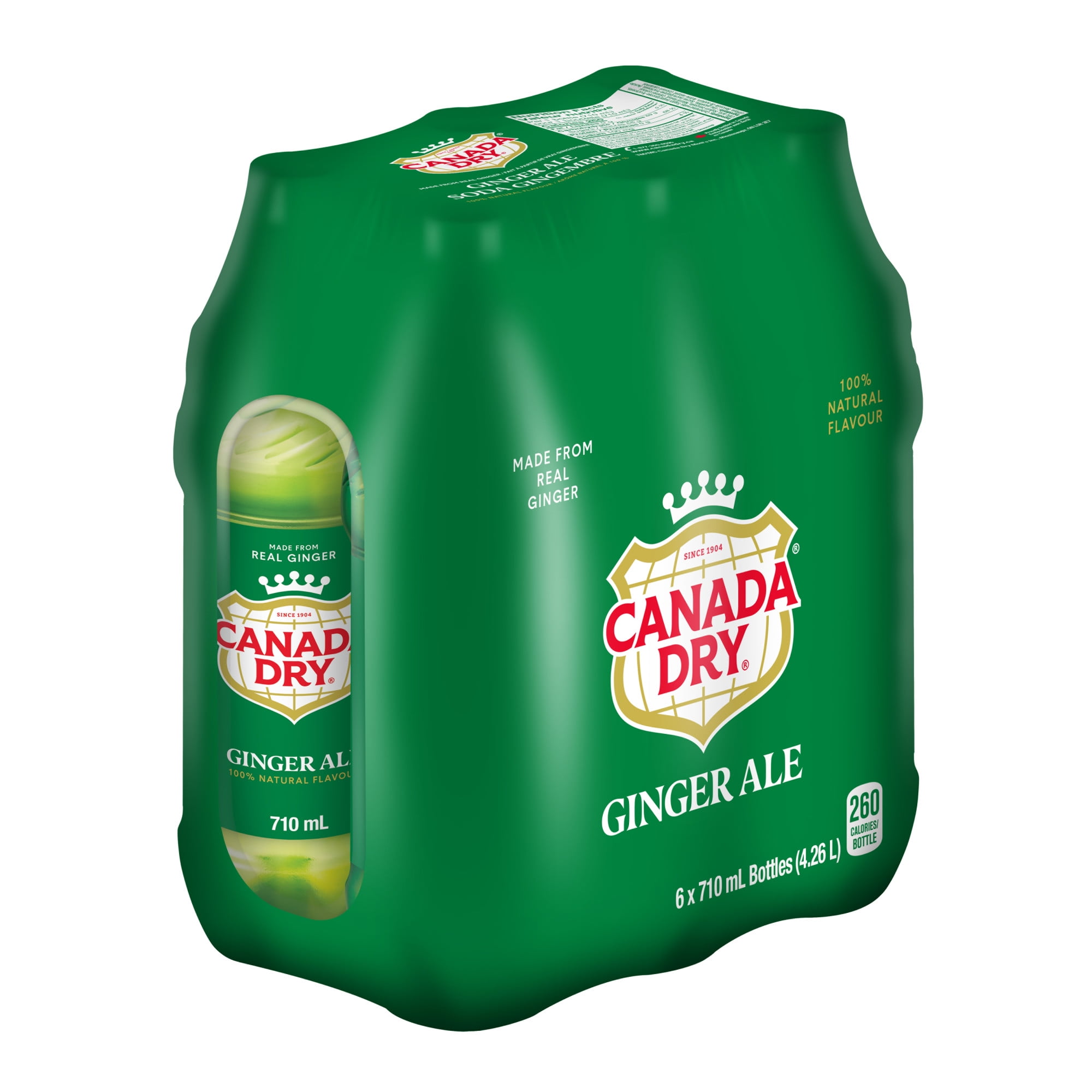 Canada Dry® Ginger Ale 710 mL Bottles, 6 Pack