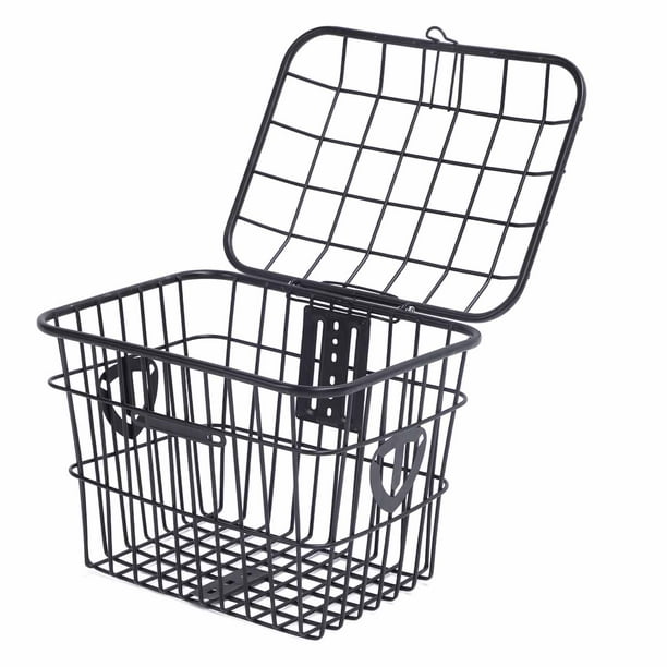 Bike Storage Basket Electric Bike Basket Metal Bike Rear Storage Basket