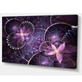 thumbnail image 2 of Fractal Flower Soft Purple Digital Art - Large Flower Canvas Wall Art, 2 of 3