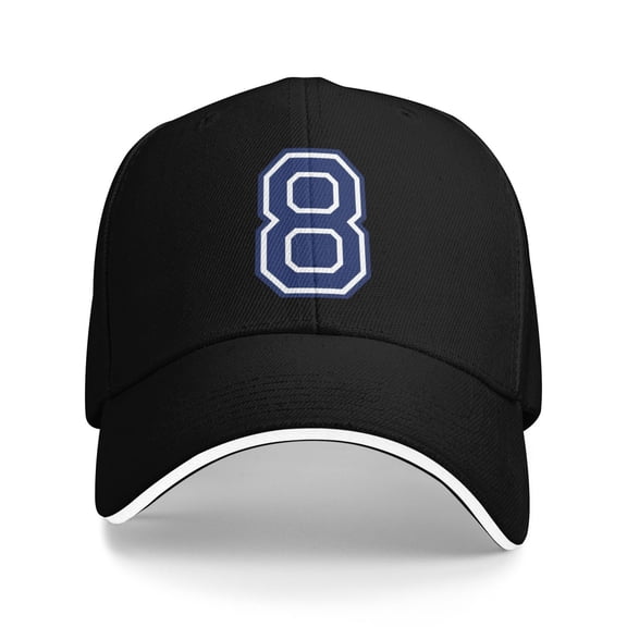 Number 8 Unisex Adult Baseball Caps Adjustable Casquette Dad Hat Sandwich Cap Outdoors Headwear