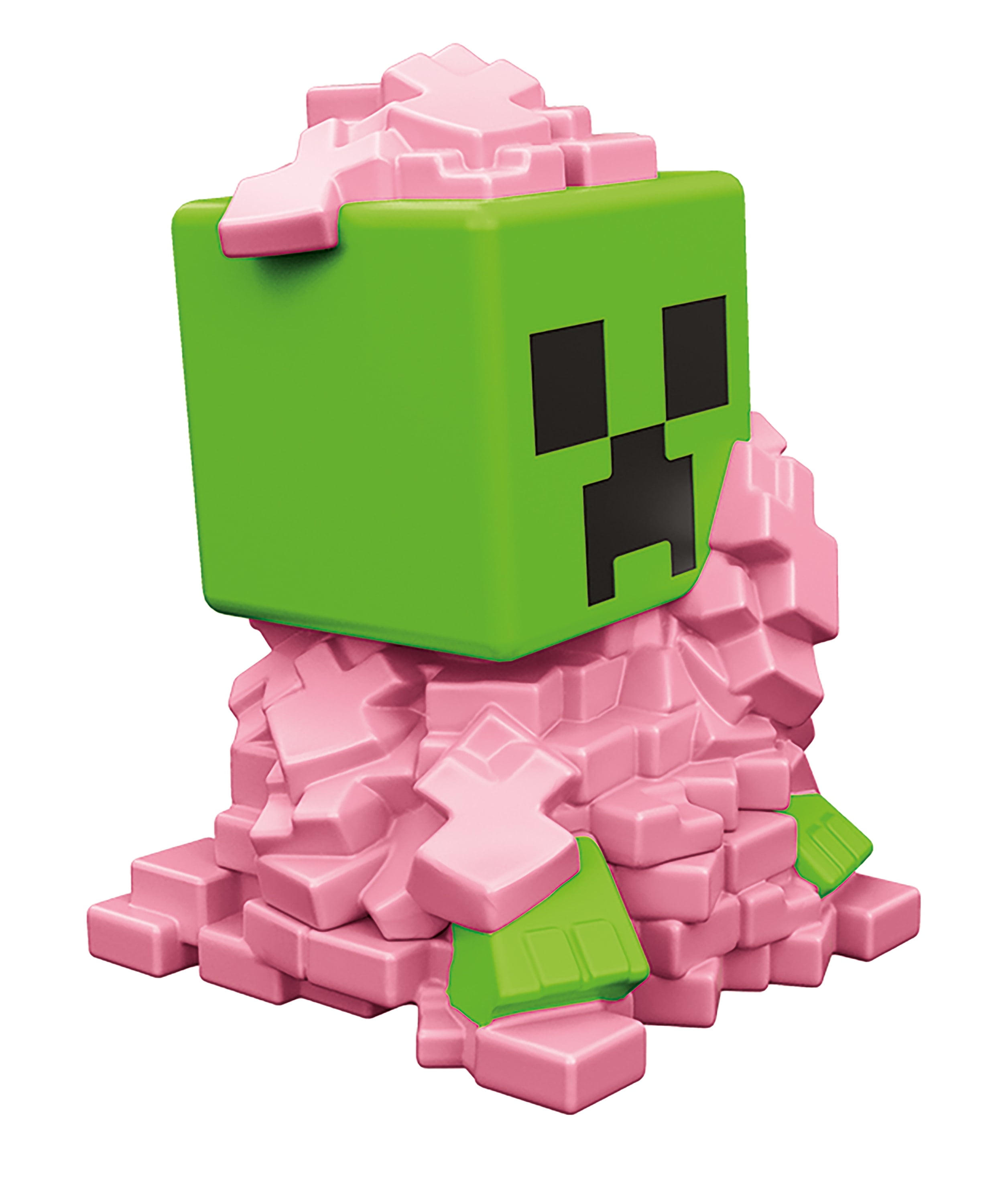 Minecraft Mini Mode Spawn Egg with Mini Figure, Cherry Blossom, 1.5-inch Toy, Petal Pile Creeper