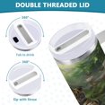 thumbnail image 4 of 40 oz Tumbler with Handle and Straw Lid Baby Tiger Sits on Leaf Insulated Vacuum Water Bottle Stainless Steel Travel Cup, 4 of 8