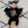 thumbnail image 2 of Futezty Toddler Girls Boys Black Bat Hoodies Pant Set Fall Winter Clothes, 2 of 2