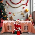 thumbnail image 4 of 120*150Cm Gingerbread House Christmas Tablecloth, Christmas Gingerbread Playhouse, Xmas Tablecloth Square Gingerbreads House Holiday For Kitchen Dining Party Home Decor, 4 of 10