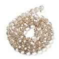 thumbnail image 2 of Electroplate Transparent Glass Beads Strands Faceted(32 Facets) Round Pearl Luster Plated Tan 10mm Hole: 1.2mm about 65~69pcs/strand 23.03~24.49 inch(58.5~62.2cm), 2 of 4