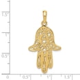 thumbnail image 3 of 14k Filigree Chamseh Pendant in 14k Yellow Gold, 3 of 3