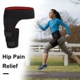 thumbnail image 2 of Hip Brace Thigh Support with Adjustable Fastener Tape Breathable Non-Slip Design Universal Size Groin Protector Hip Belt-Black & Red, 2 of 8