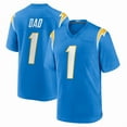 thumbnail image 1 of Camiseta de fútbol americano número 1 de para hombre, color azul papá - M, 1 of 2