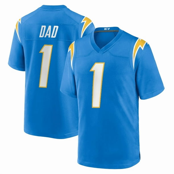 Camiseta de fútbol americano número 1 de para hombre, color azul papá (talla 3XL)