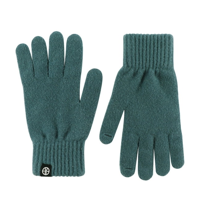 GDREDA Wool Knitted Winter Gloves for Couples Outdoor Cold Weather Warmth and Touchscreen Compatibility Sky Blue,One Size