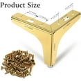 thumbnail image 2 of Lsupdaol 3 Pieces 4 Inch Gold Furniture Legs, Metal Furniture Replacement Feet Triangle, Table Legs for Cabinet Sofa Dresser Couch Cupboard Chairs Ottoman Modern Style, 2 of 9