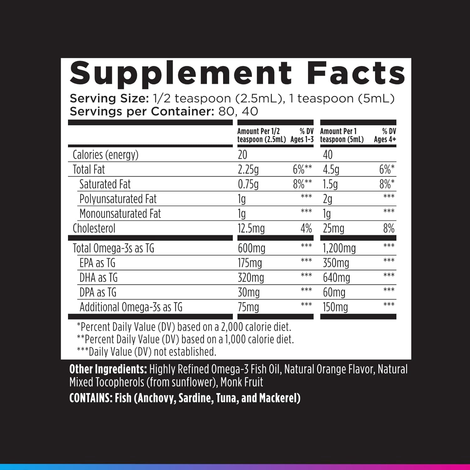 Livingood Daily Liquid Omega 3 Fish Oil, EPA & DHA Supplement with Monk Fruit & Orange Flavor, Supports Heart, Joint & Brain Health, Fish Oil for Men & Women, Non GMO, Gluten Free, 200 ML, 40 Serving