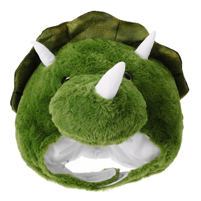 Sombrero de dinosaurio de peluche, accesorio decorativo para la cabeza de fiesta, divertido gorro de dinosaurio de peluche