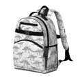 thumbnail image 2 of White Dinosaurs Skeletons Pattern Cute School Backpack Bag for School with Padded Back and Adjustable Shoulder Straps 15.25"x11.5"x5.25", 2 of 5