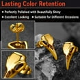 thumbnail image 4 of FaithHeart Raven Skull Stud Earrings for Men Stainless Steel Gold Plated Punk Gothic Norse Viking Protection Jewelry Gift for Dad Grandpa Fathers Day, 4 of 10