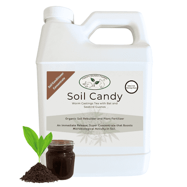Worm Castings Tea Plant Juice with Bat and Seabird Guanos. Soil Candy, 8oz. with Added Seaweed Extract and Humic Acid. Soil Restorer - Plant Fertilizer - Compost Starter