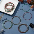thumbnail image 4 of 30 Pieces 3 Colours Guitar String Bracelet Set 1.5mm Metal Simple Christmas Colours Stackable Stretch Bracelet for Christmas Coil Ornaments Spiral Bracelet 10Pcs/Color, 4 of 6