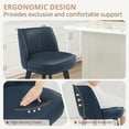 thumbnail image 2 of Dycanpo 26" Counter Height Bar Stools with Back Set of 4, Faux Leather Upholstery for Kitchen, Blue, 2 of 10