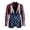 American Flag, variant on Lightweight Business Suit Jacket, Camo American Flag Polyester Slim Fit Casual Sport Coat for Prom Formal
